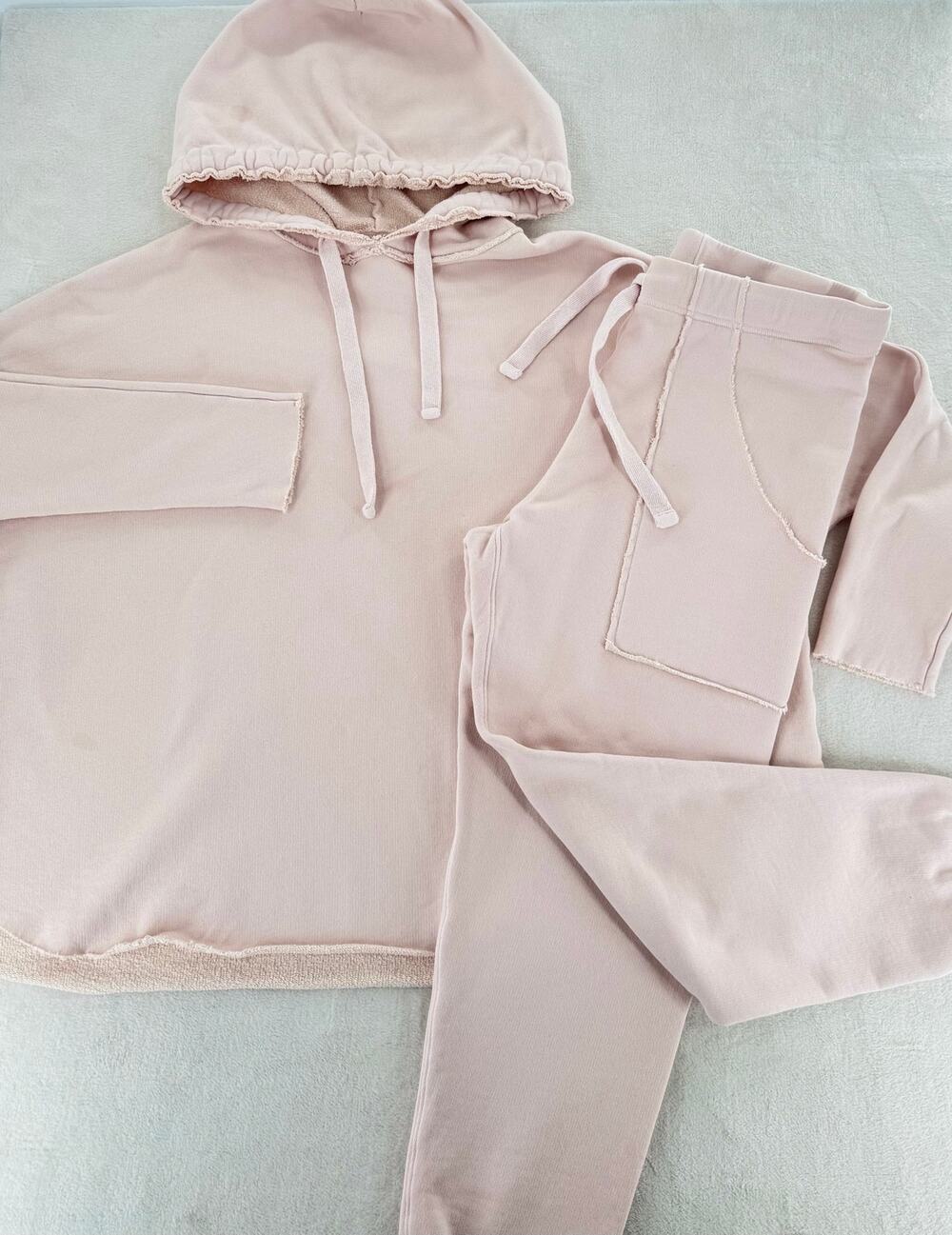 Frank & Eileen 2 PC Triple Fleece Kane Hoodie Eamon Sweatpants Blush Pink M S